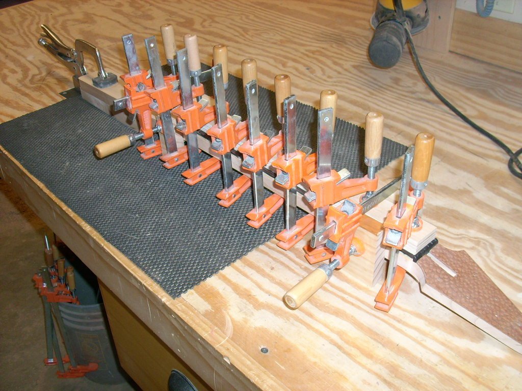 Gluing fretboard shop to neck